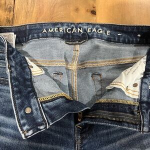 American Eagle Outfitters Men's Airflex Slim Fit Jeans, Size 30x32, Dark Wash